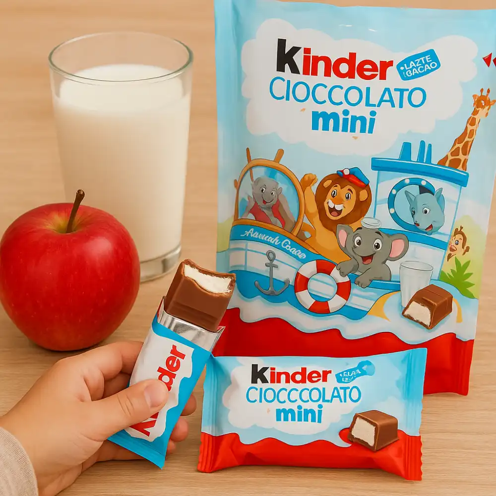 Kinder Cioccolato Mini 6 confezioni da 20 pezzi – Cioccolatini al latte ripieni
