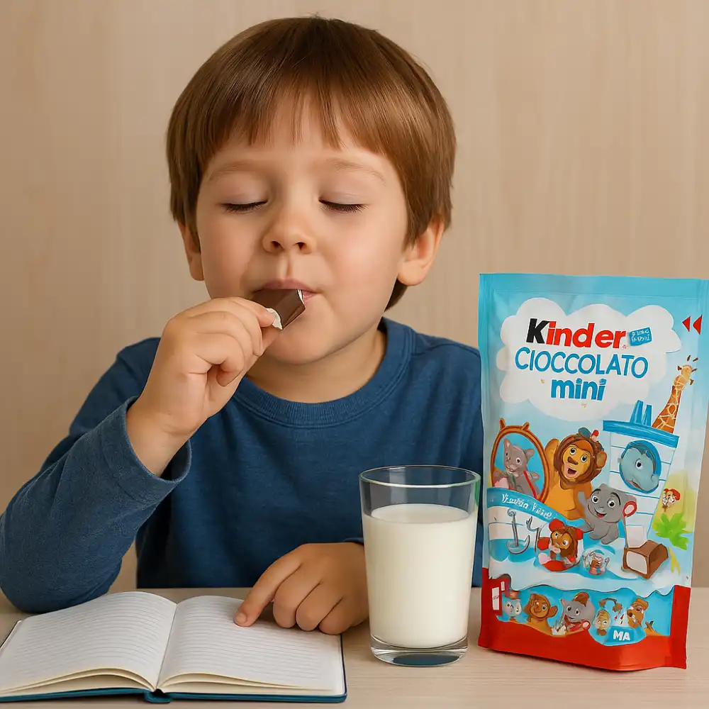 Kinder Cioccolato Mini 6 confezioni da 20 pezzi – Cioccolatini al latte ripieni