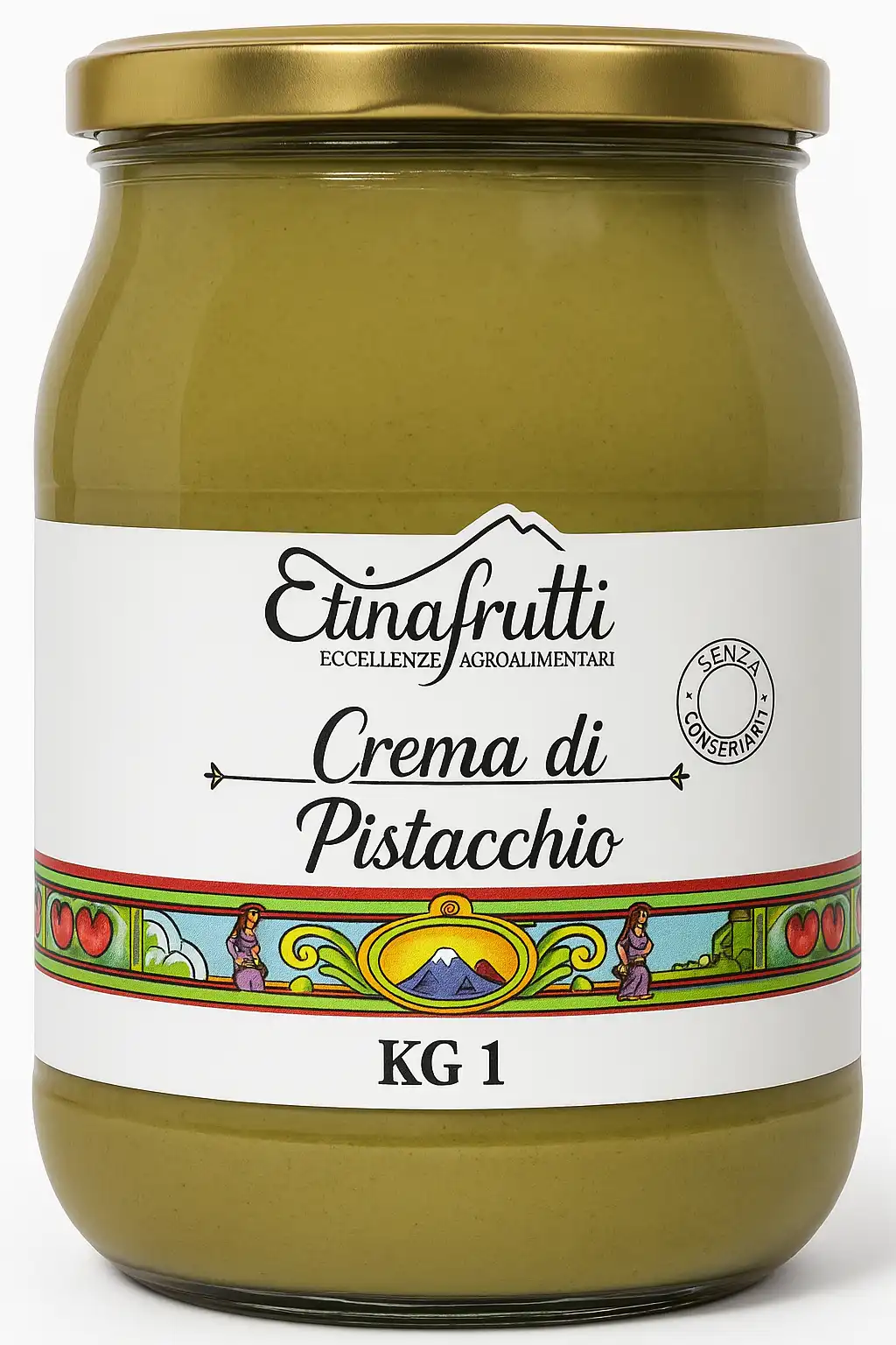 Etnafrutti Crema di Pistacchio Dolce 1000g – Spalmabile Siciliana Gourmet