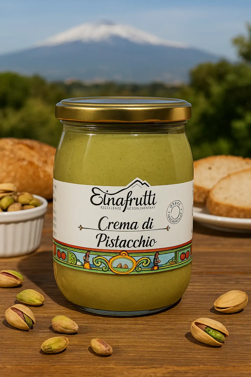 Etnafrutti Crema di Pistacchio Dolce 1000g – Spalmabile Siciliana Gourmet