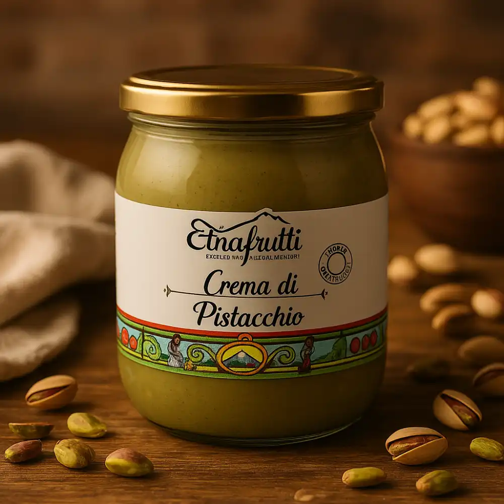 Etnafrutti Crema di Pistacchio Dolce 1000g – Spalmabile Siciliana Gourmet