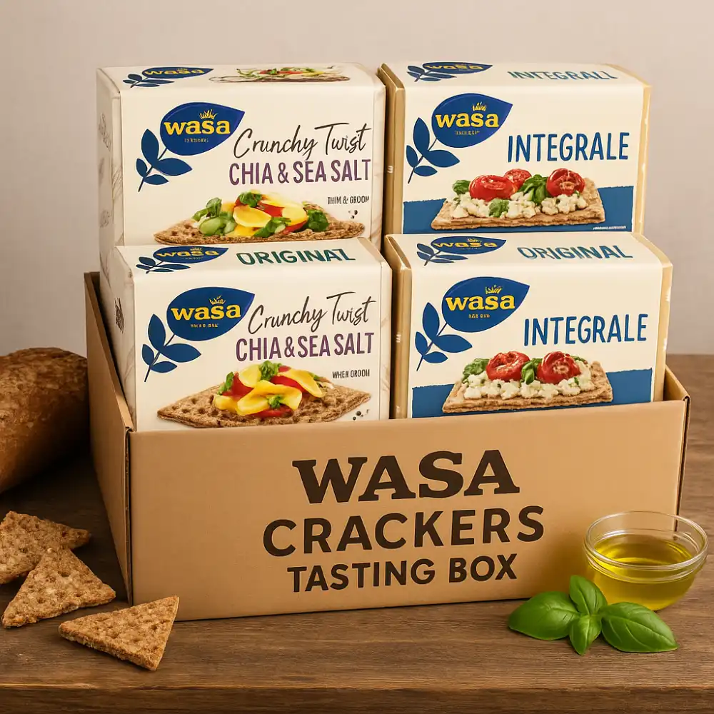 Box Degustazione Wasa 6x – Chia & Sea Salt, Original, Integrale Ricchi Fibre