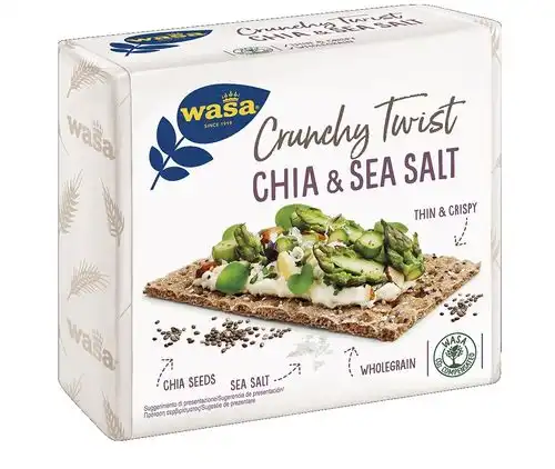 Box Degustazione Wasa 6x – Chia & Sea Salt, Original, Integrale Ricchi Fibre