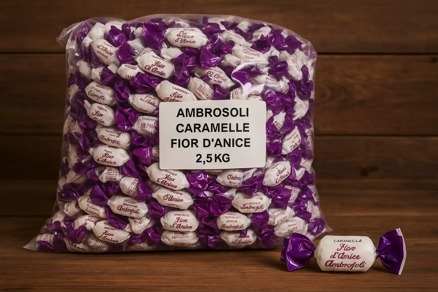 Caramelle Dure All’Anice Confezione Grande Da 2,5 Kg Dolci Freschi Aromatici