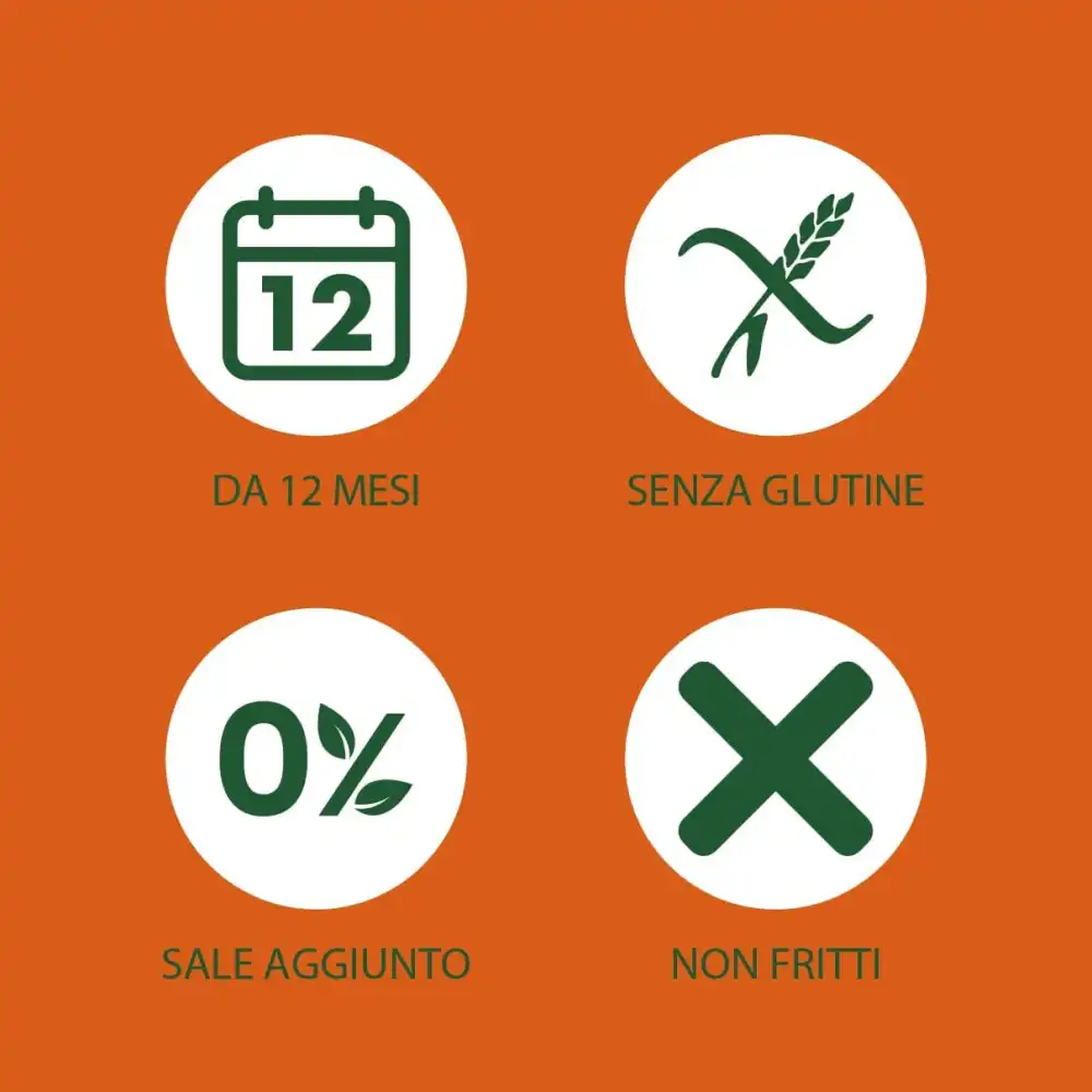 5x Plasmon Paff Zucca e Carota 15g – Snack Bimbi Non Fritti Senza Glutine