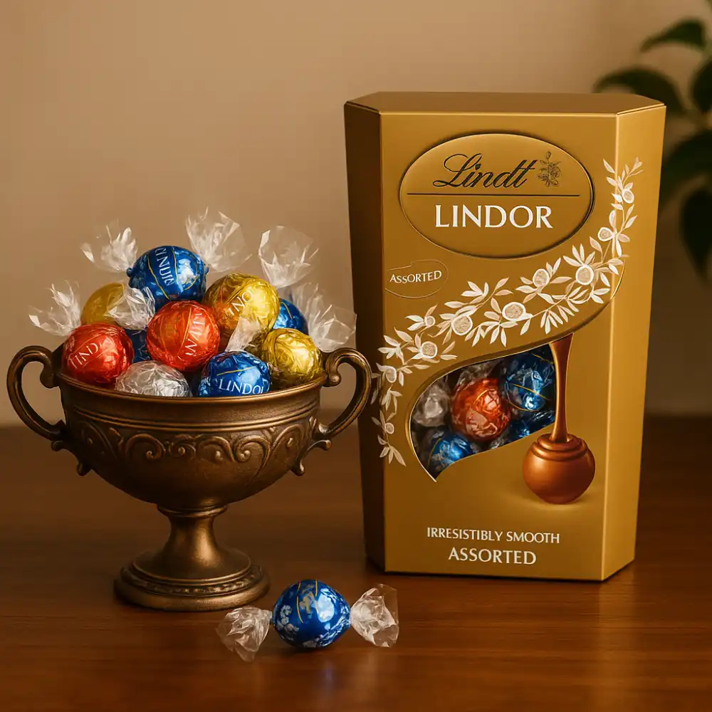 Lindt Lindor 337g Cioccolatini Praline Ripiene Assortite Latte Nocciola Fondente