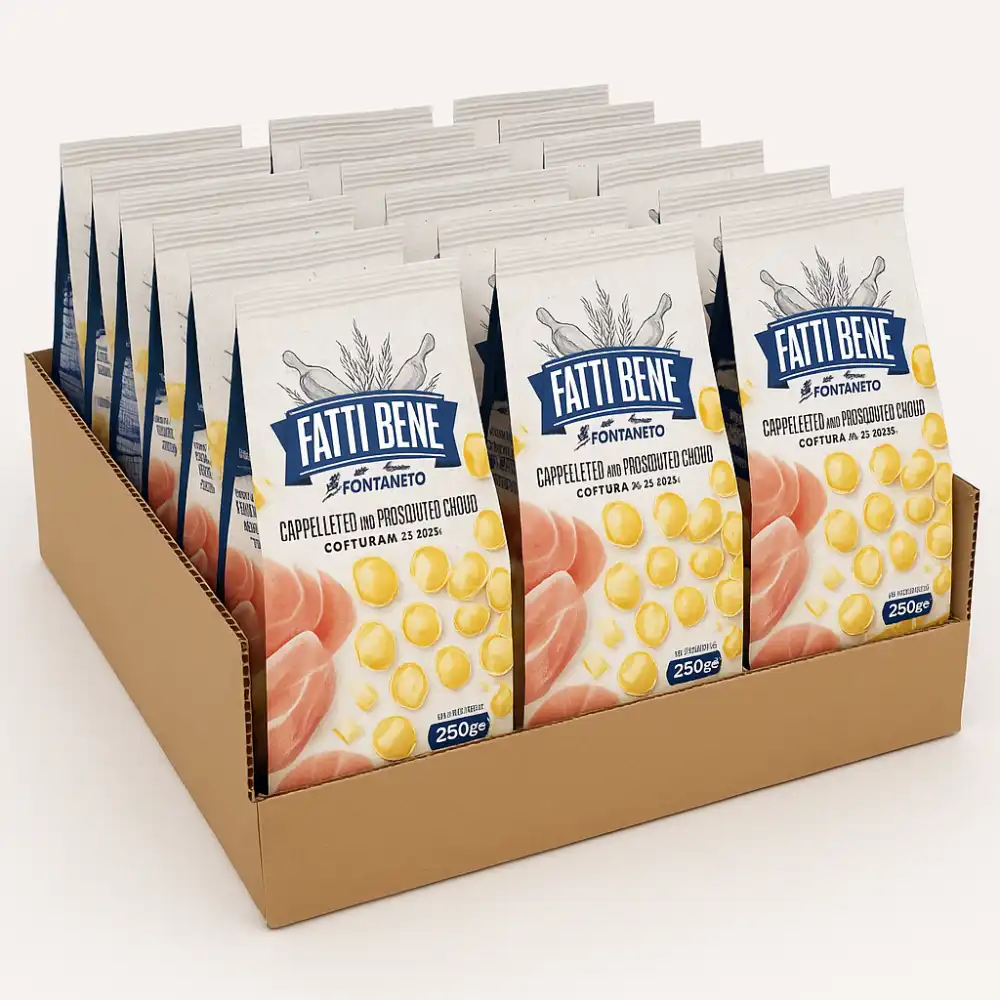 12 Pezzi Cappelletti Fatti Bene 250g Ripieni Prosciutto Crudo Alta Qualità