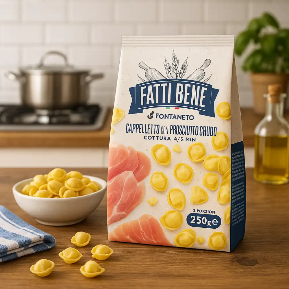 12 Pezzi Cappelletti Fatti Bene 250g Ripieni Prosciutto Crudo Alta Qualità