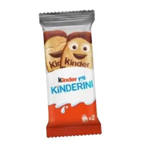 24 Pezzi Kinderini Biscotti Ripieni Con Crema Al Latte Confezione Da 25g