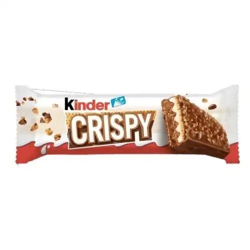 14 Pezzi Kinder Crispy Wafer Ripieno Con Cioccolato Al Latte Confezione 34g