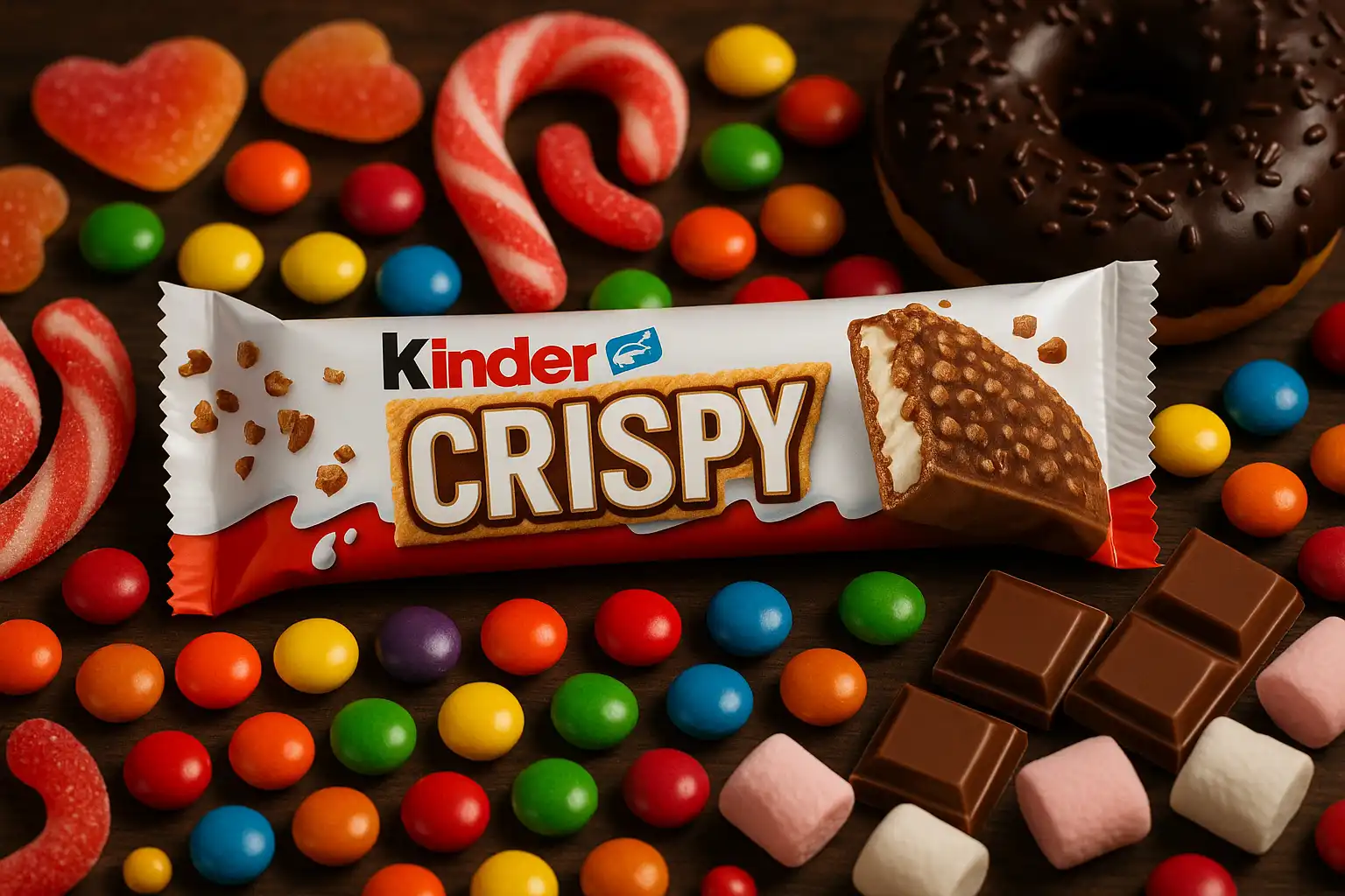 14 Pezzi Kinder Crispy Wafer Ripieno Con Cioccolato Al Latte Confezione 34g