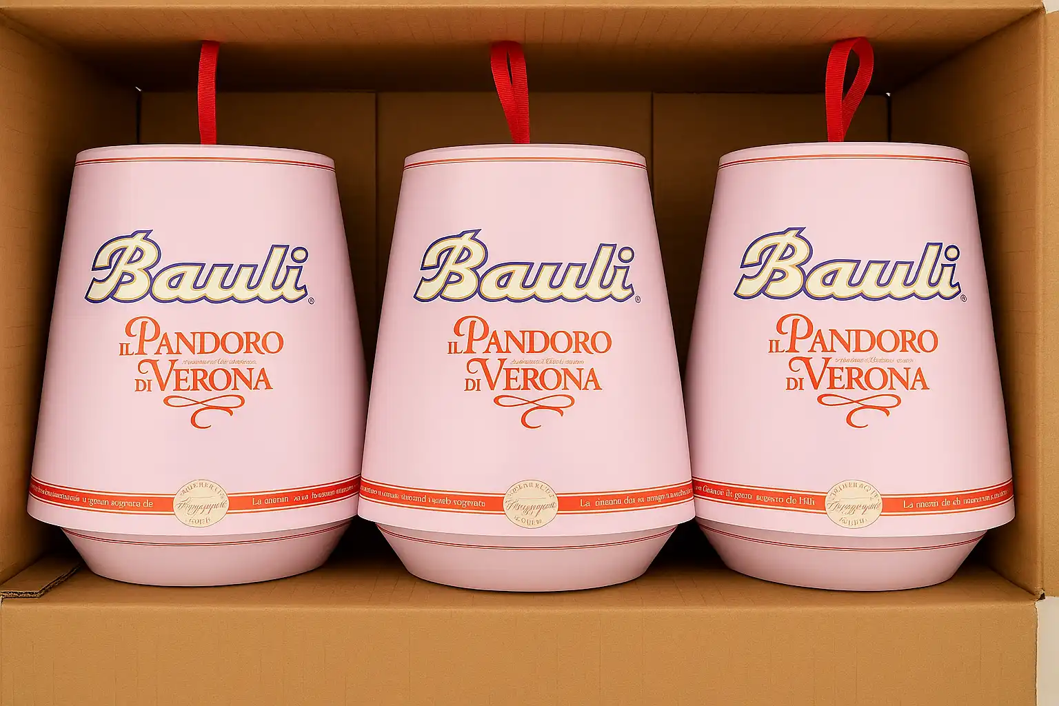3 Pezzi Bauli Pandoro Di Verona 700g Dolce Soffice Tradizionale Di Natale