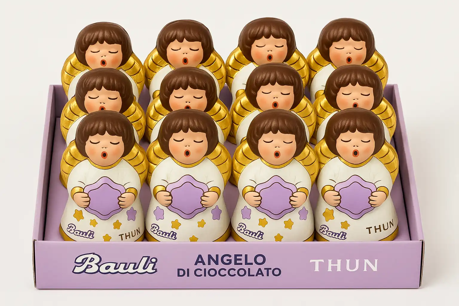 12x Bauli Angelo di Cioccolato Thun 100g – Dolce Natalizio Regalo Elegante