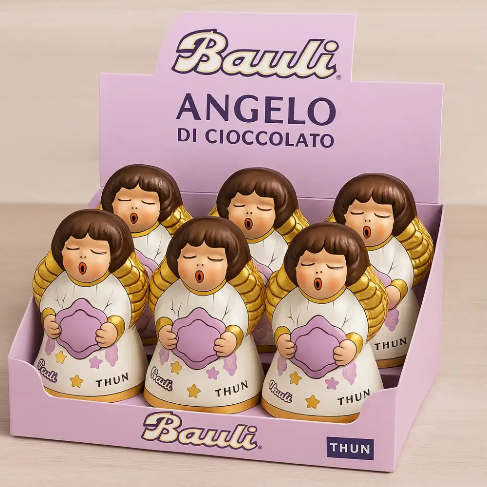6x Bauli Angelo di Cioccolato Thun 100g – Dolce Natalizio Regalo Elegante