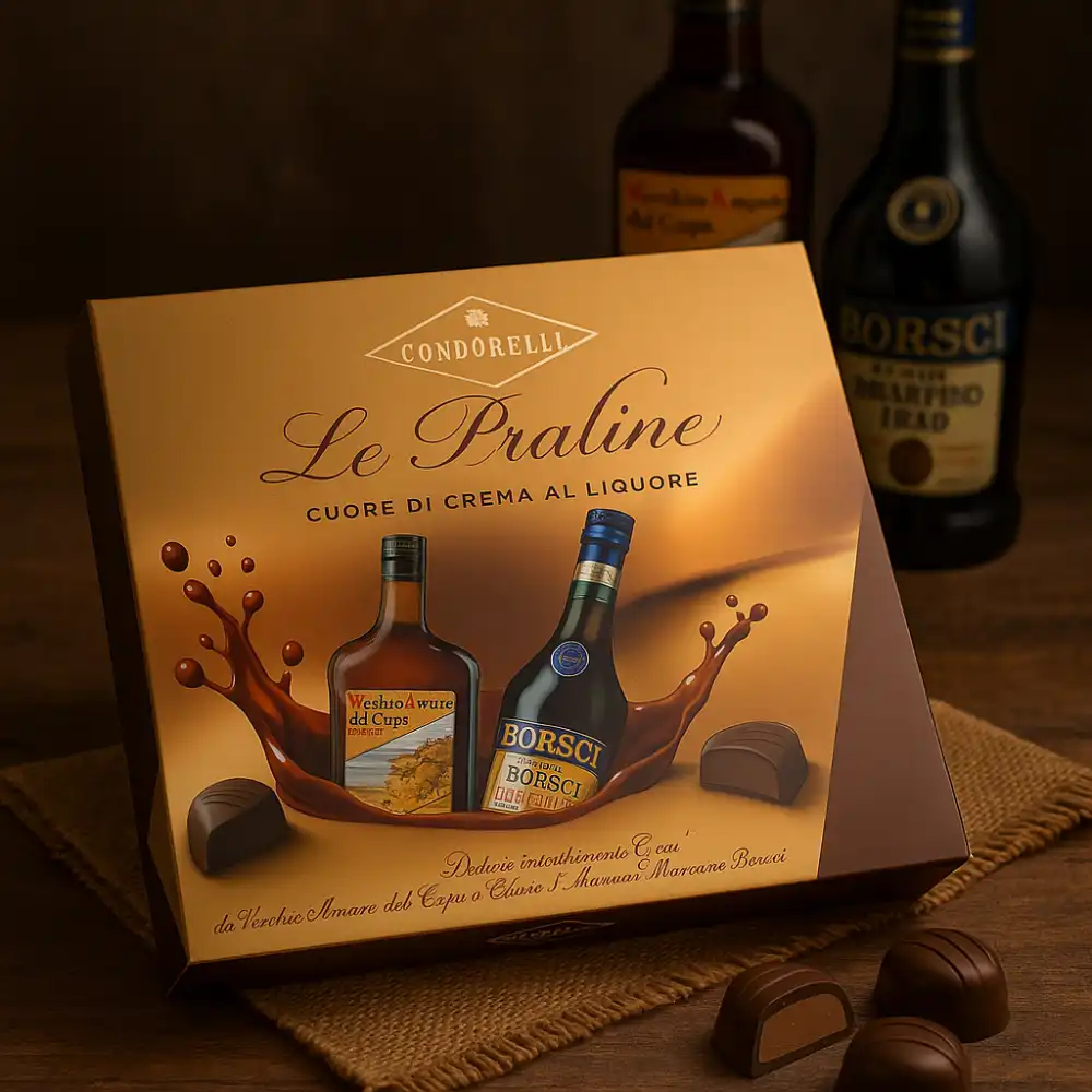 Condorelli Le Praline Gr240 Cuore Di Crema Al Liquore Caffo Pregiate e Golose