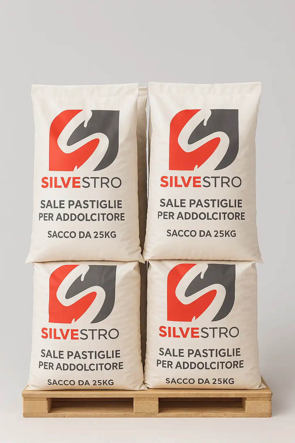 4 Sacchi Sale Addolcitore 25Kg Pastiglie Salgemma Acqua Pallet Spedizione