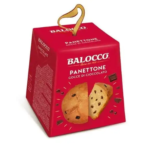 32 Pezzi Balocco Mini Panettone Gr90 Gocce Di Cioccolato Soffice E Goloso