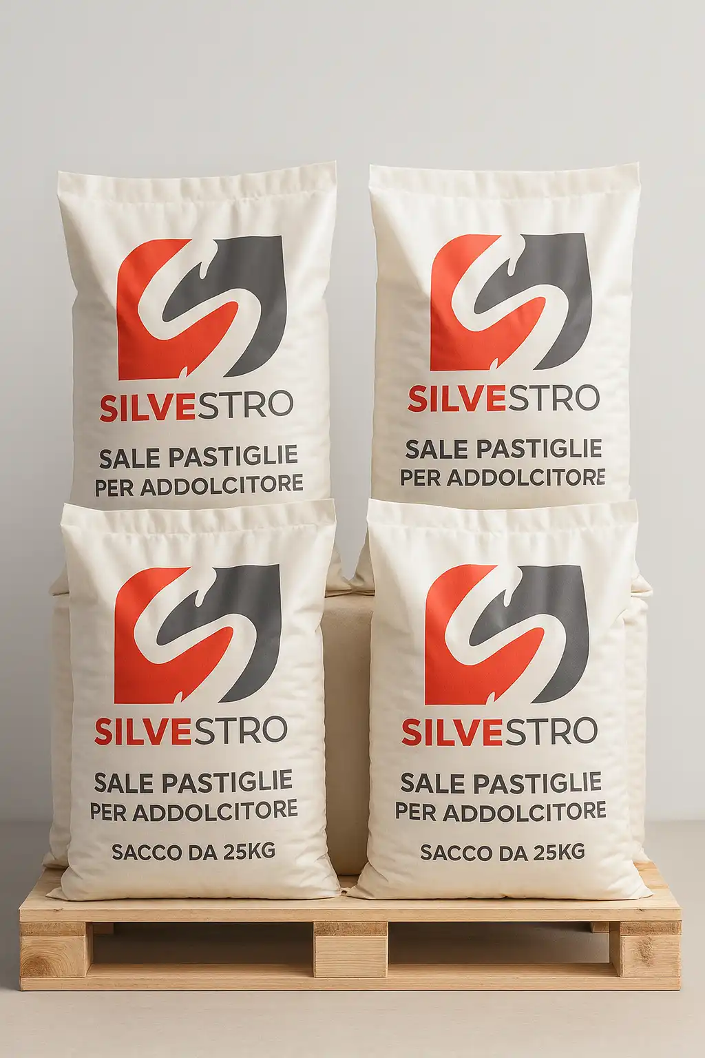 4 Sacchi Sale Addolcitore 25Kg Pastiglie Salgemma Acqua Pallet Spedizione