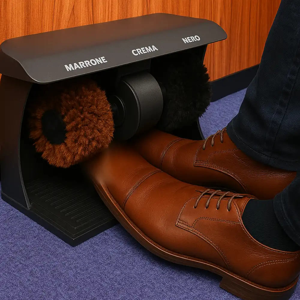 Lucidascarpe Elettrico 90W + Crema 180ml Omaggio – Cura Professionale Scarpe