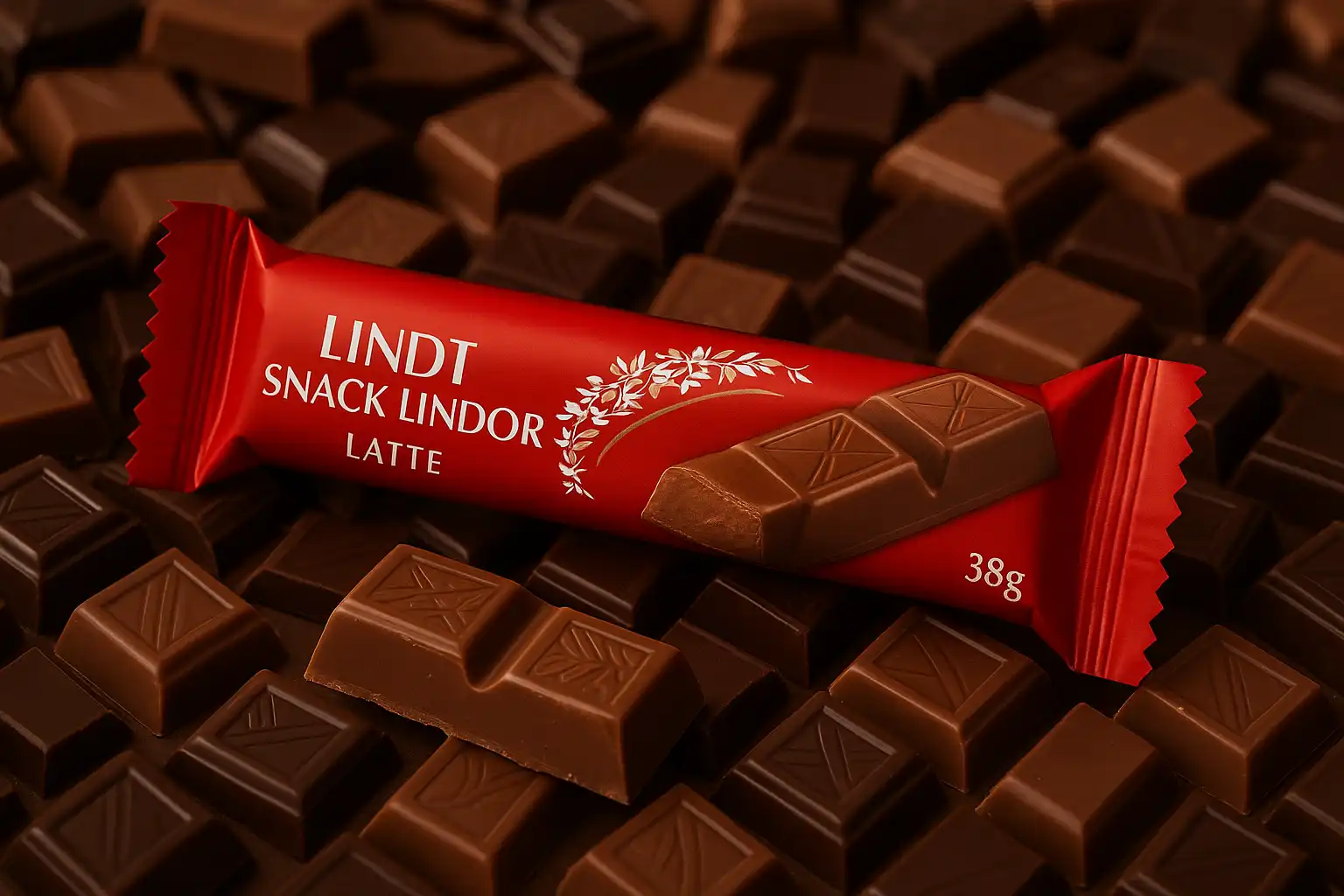24 Pezzi Lindt Snack Lindor Latte 38Gr Cioccolato Cremoso E Goloso