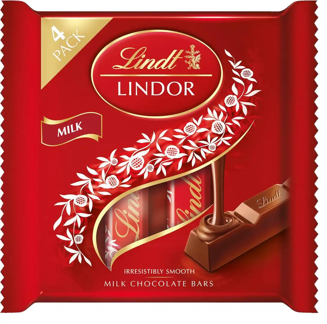 Lindt Multipack Stick 25Grx4 Cioccolato Al Latte Cremoso E Irresistibile