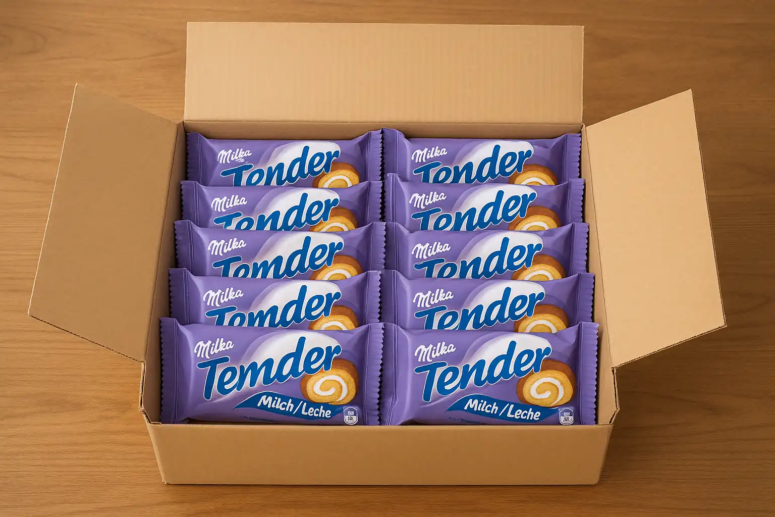 21 Pezzi Milka Tender Milk Gr37 Merendina Soffice Al Latte E Cioccolato
