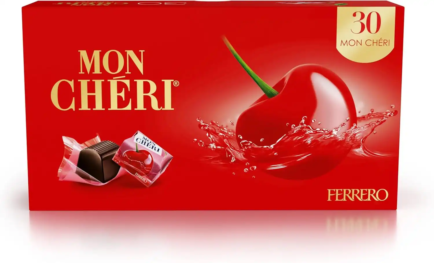 Mon Chéri 30 Praline al Cioccolato Fondente con Liquore e Ciliegia 305g