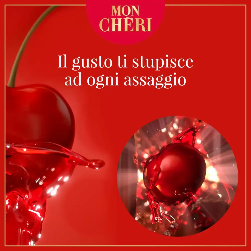 Mon Chéri 30 Praline al Cioccolato Fondente con Liquore e Ciliegia 305g
