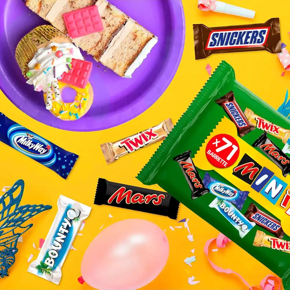 Mixed Minis 71 Barrette Cioccolato Assortite 1.4Kg Mars Twix Bounty Snickers