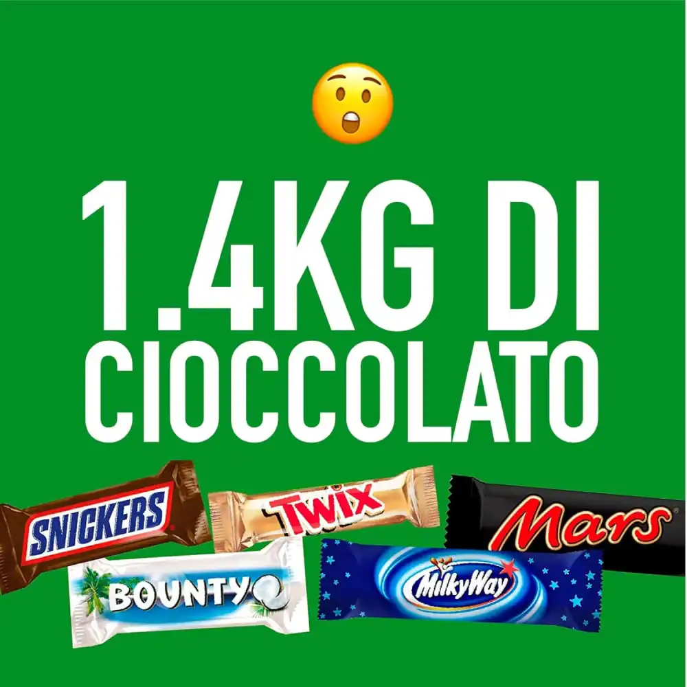 Mixed Minis 71 Barrette Cioccolato Assortite 1.4Kg Mars Twix Bounty Snickers