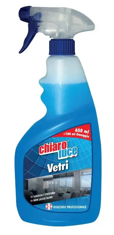 CHIARO LUCE Spray Vetri 750ml 1x Detergente Antialoni Superfici Brillanti
