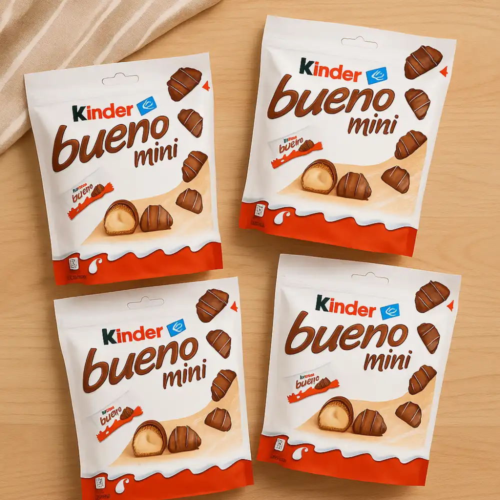 4X Ferrero Kinder Bueno Mini 108G Cioccolatini Ripieni Con Crema Di Nocciole