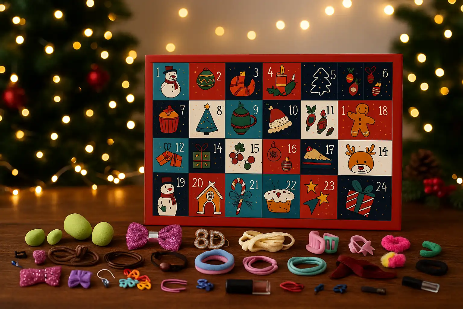 Calendario Avvento Beauty 2025 Donna 24 Sorprese Accessori Capelli Gioielli