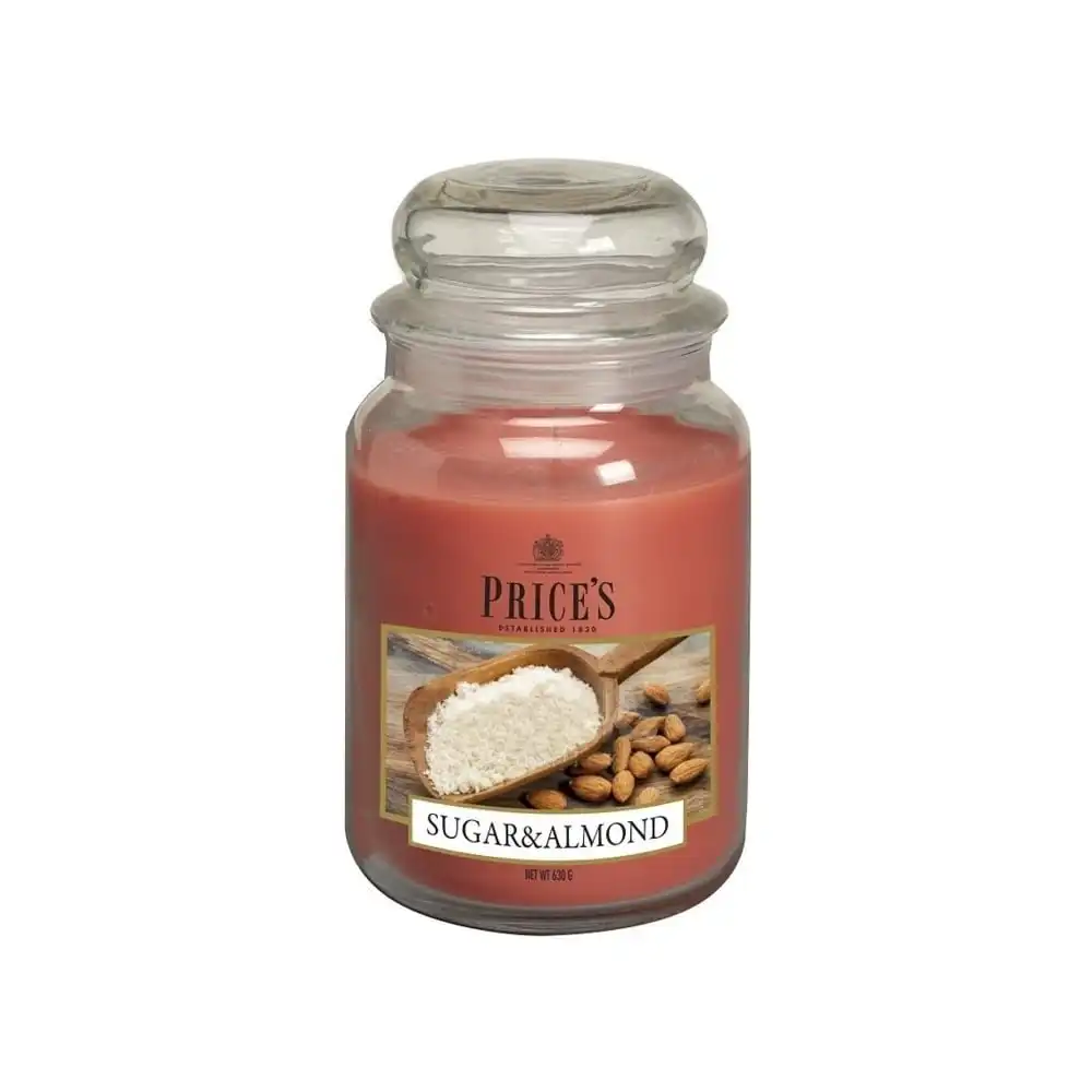 Price's Candela Profumata Giara Large Zucchero e Mandorla Candele Profumo Casa
