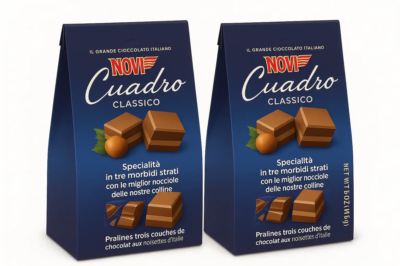 2x Novi Cuadro Busta 150g Classico – Cioccolato Italiano Premium