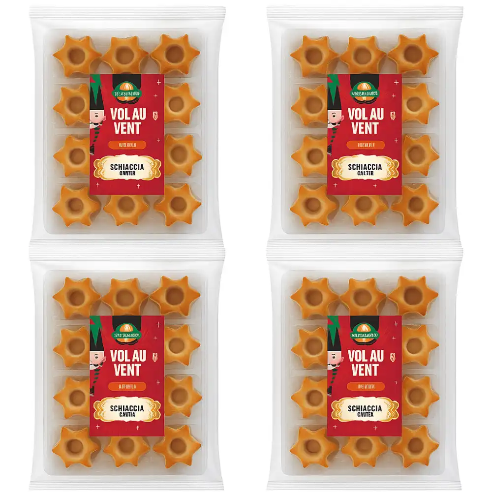 4x Gecchele Vol au Vent Classici 150g Pasta Sfoglia Croccante per Antipasti