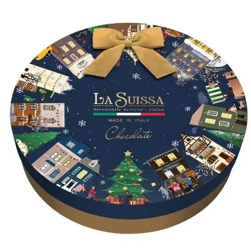 La Suissa Ghirlanda di Natale 400g Boules Cioccolato Latte Fondente Caramello