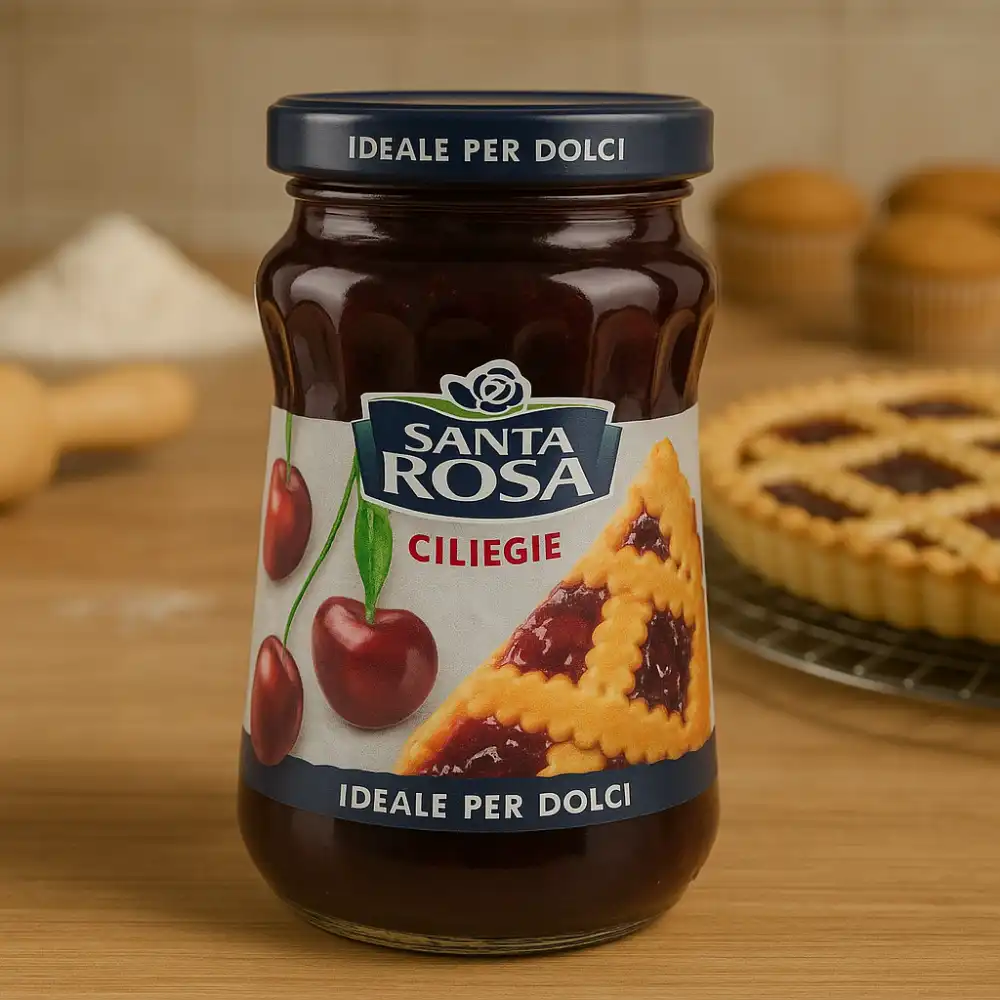 Santa Rosa Confettura di Ciliegie 3 x 600g – Marmellata Tradizionale di Ciliegie