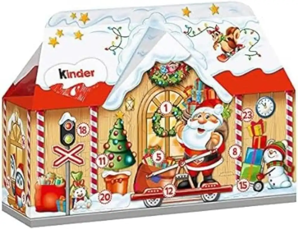 Kinder Dolce Casa Calendario Avvento 2025 – 24 Snack e Cioccolatini, 234g