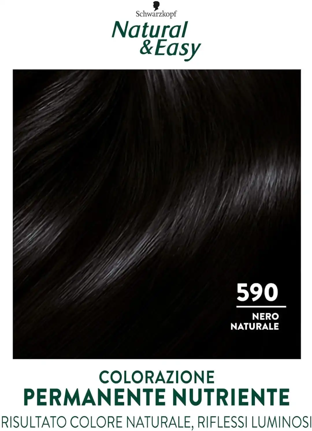 6x Schwarzkopf Natural & Easy 590 Nero Tinta Capelli Permanente Nutriente