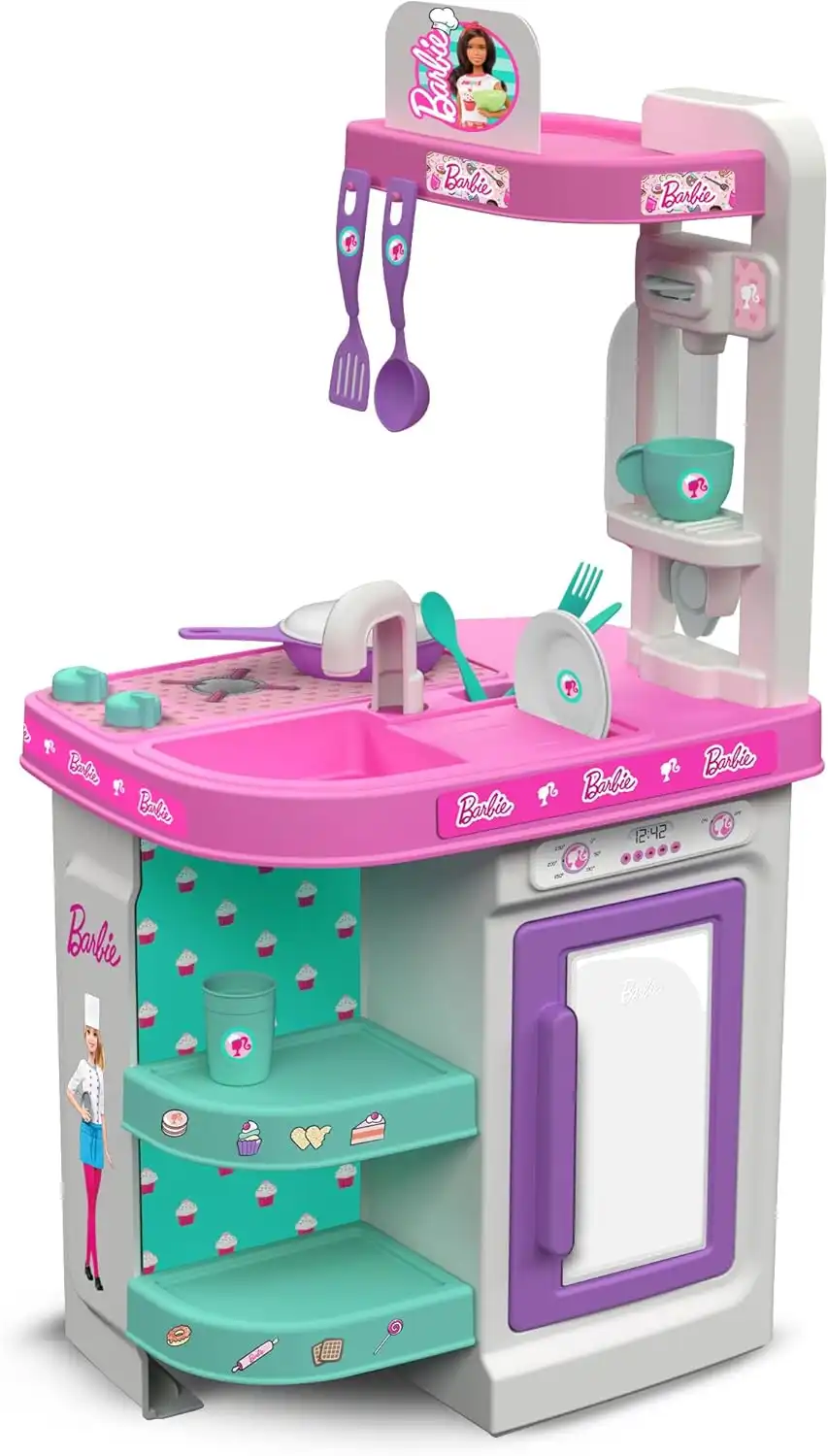 Barbie Cucina Twist 75cm bifacciale con accessori Grandi Giochi BAR49000