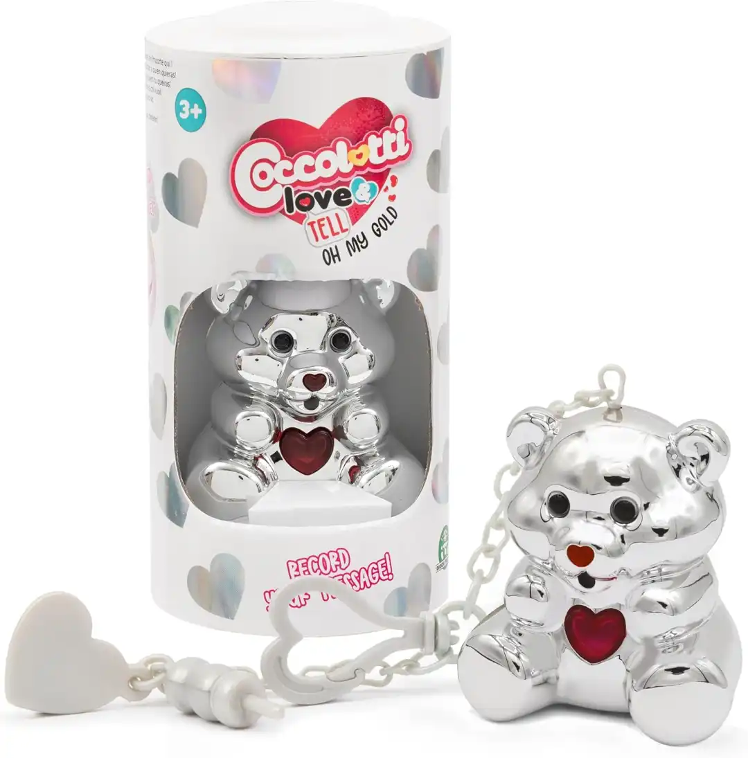 Coccolotti Orsetto Interattivo Argento Oh My Gold con Suoni e Luci x Bambini 3+