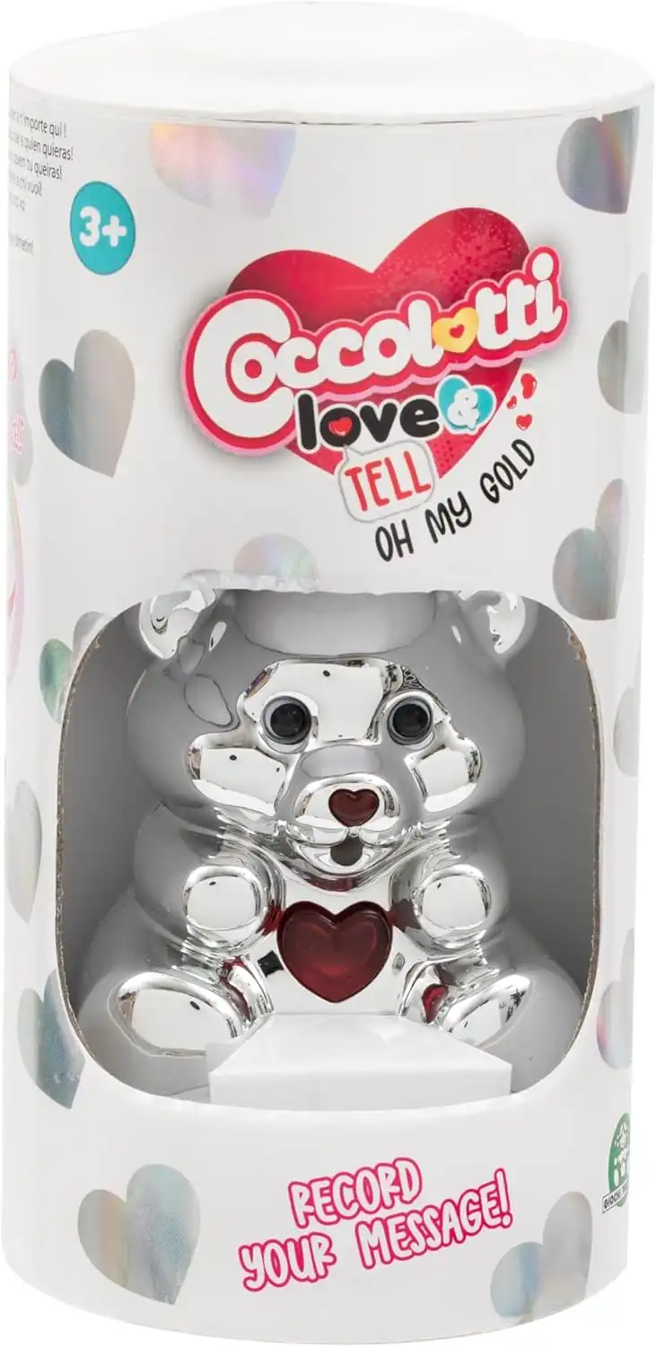 Coccolotti Orsetto Interattivo Argento Oh My Gold con Suoni e Luci x Bambini 3+