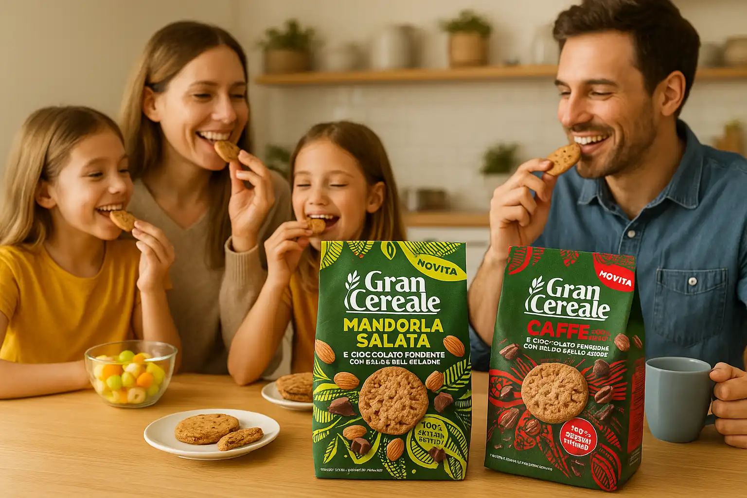 6x Barilla Grancereale 280g Mandorla Salata + Caffè Biscotti Integrali