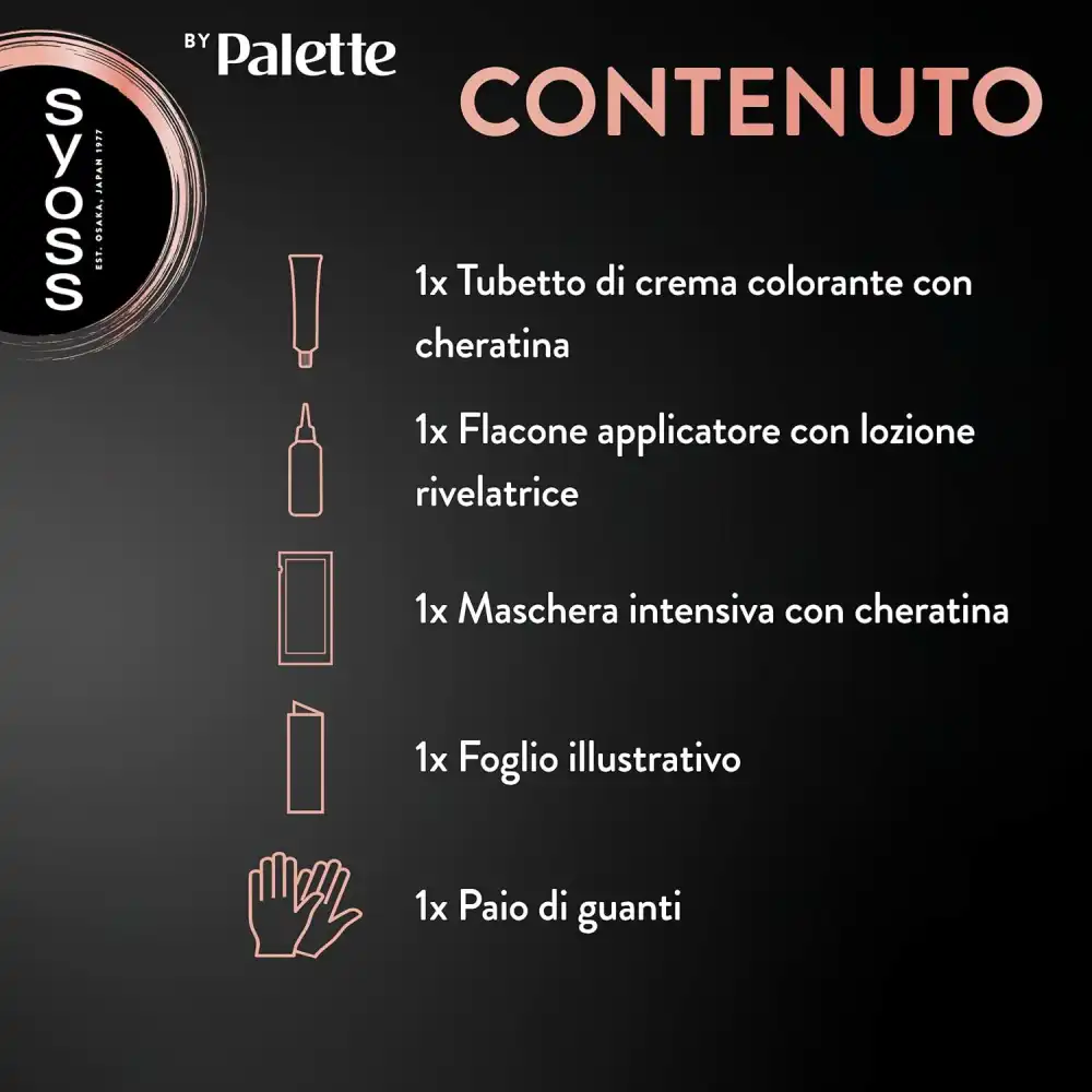 Syoss Palette Tinta Capelli 6-8 Biondo Scuro Cioccolato con Cheratina 100ml