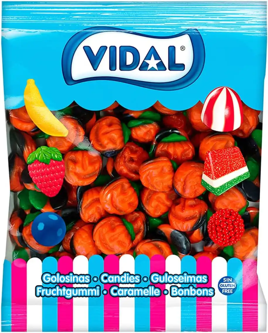 Vidal Caramelle Gommose Zucchette Halloween 1Kg Senza Glutine Morbide