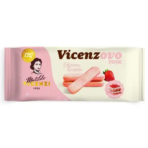12x Vicenzi Savoiardi Vicenzovo Pink 200g Edizione Limitata Fragola Rosa