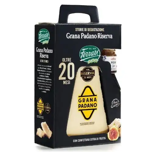 Confezione Grana Padano Riserva 250g con Confettura Extra di Fichi Gourmet