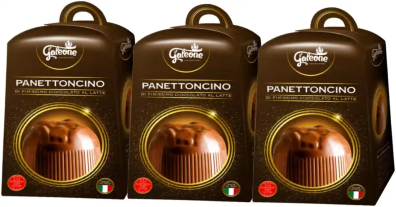 3x Panettoncino Il Galeone 40g Cioccolato al Latte con Sorpresa Gluten Free