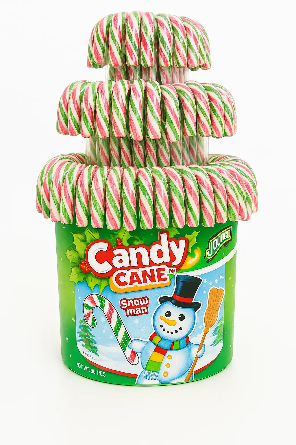 Bastoncini di zucchero Natale 100 pz – Lecca-lecca bianco rosso verde festa